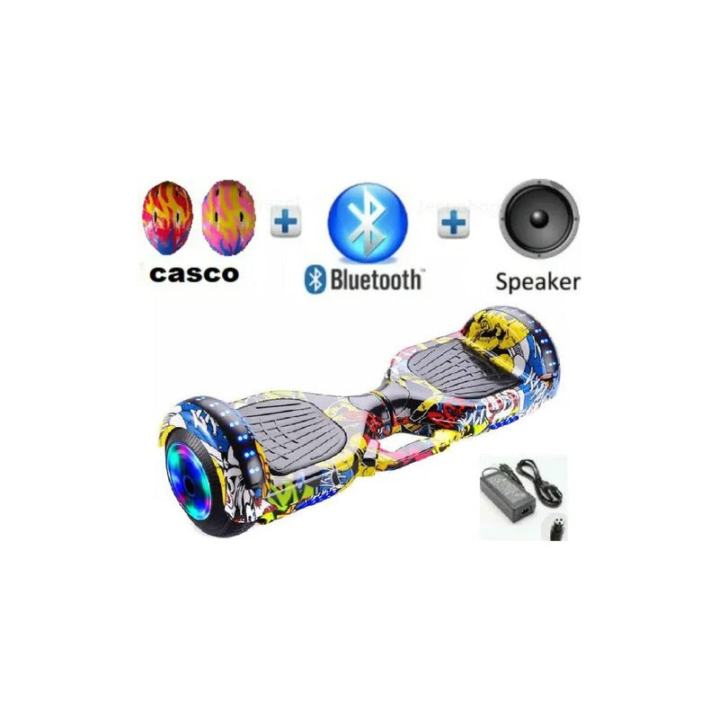 Hoverboard Smart Balance Con Casco Batería Bluetooth Y Luces