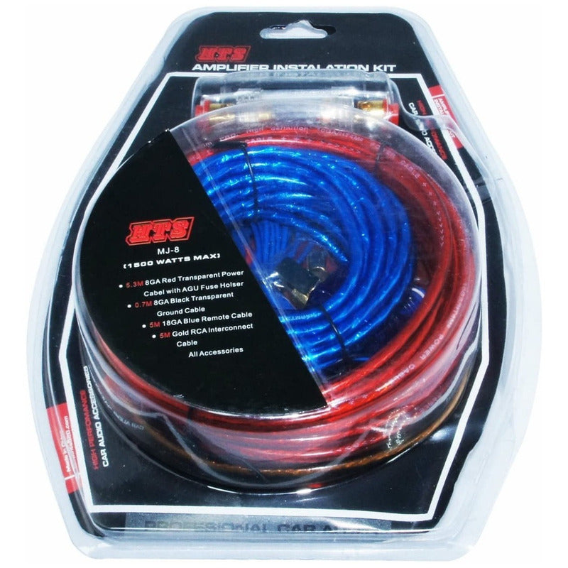 Kit Cables Para Amplificador Betensh 1500 Watts Subwoofer Rc