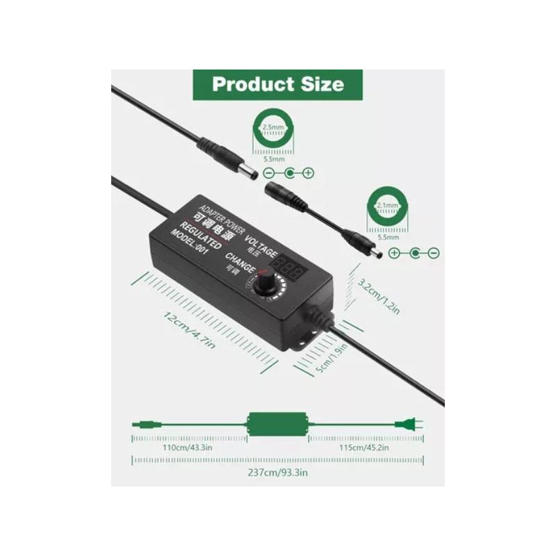 Adaptador De Energia Regulable Ac/dc Telf Notebook Equipos