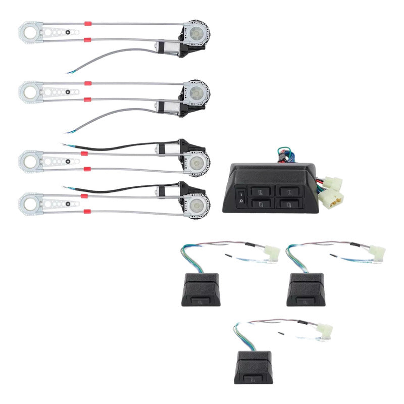 Kit De Alzavidrios Eléctricos  4 Puertas Universal 12v