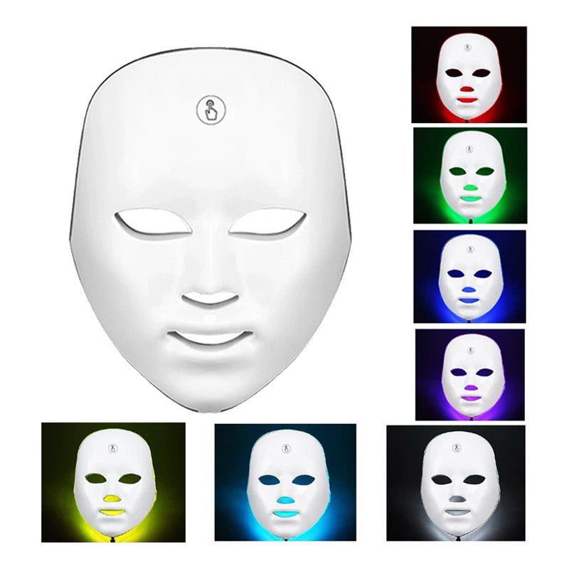 Máscara De Terapia De Luz Facial Led 7 Colores Fototerapia Normal