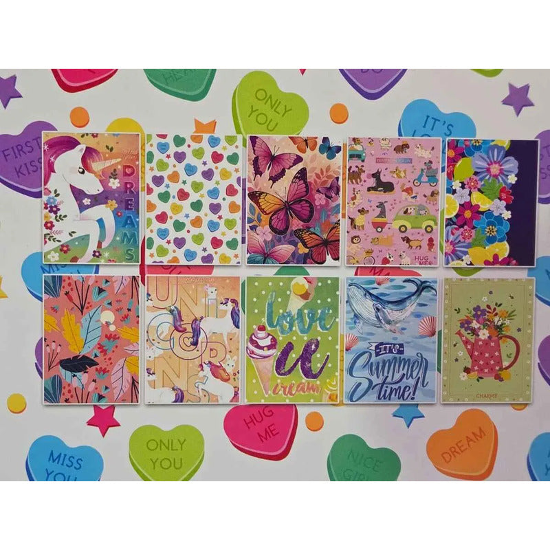 Pack X5 Cuadernos De 100 Hjs Surtidos Espiral 7mm Colegio Hembra 1