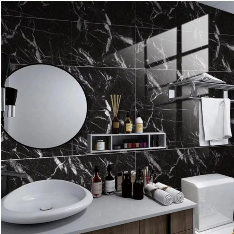 Pack X10 Laminas De Pared Marmoleada Autoadhesiva Lujo Mural