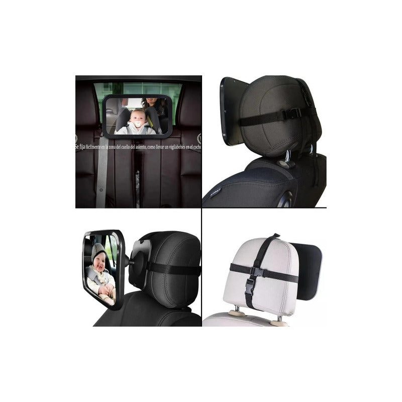 Espejo Retrovisor De Auto Para Seguridad De Niños Negro