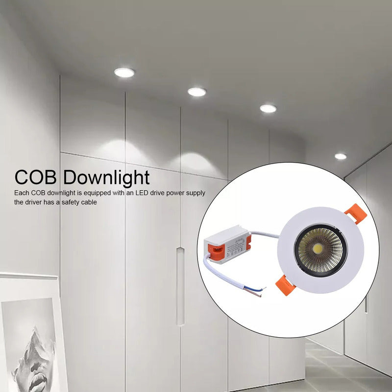Foco Led Empotrable 9.5 Cm 7w, 630 Lm, Regulable, Embutido