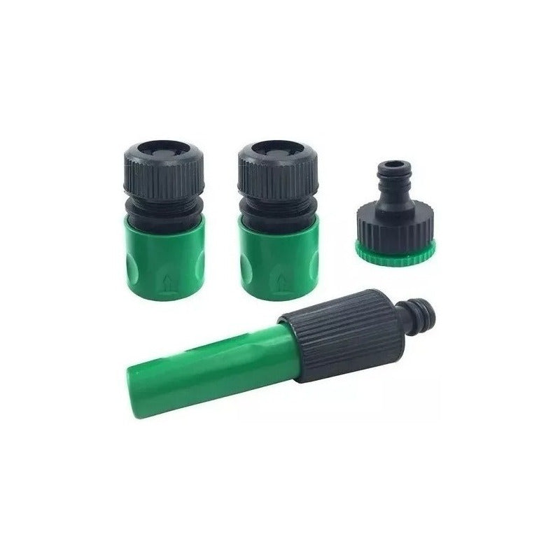 Manguera Reforzada 1/2 Pulgada 20 Mts Mas Pistola Y Acoples Verde