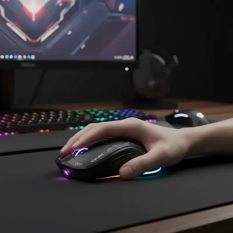 Mouse Recargable Gamer Inalámbrico D5 3.0 Usb 3600 Dpi Negro