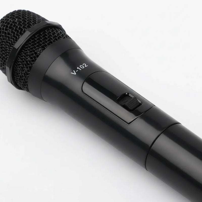 Pack X2 Microfonos Karaoke Eventos Conferencias Inalámbricos Negro