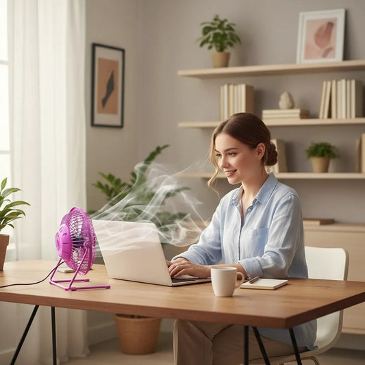 Ventilador Mini Fan Sobremesa Usb Ajustable Usb Silencioso Hombres