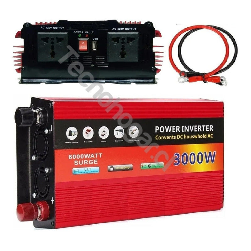 Inversor Voltaje 3000w De 12v A 220v Convertidor De Corrient
