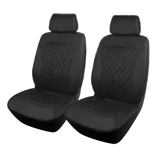 Se 2 Piezas Fundas Cubre Asiento Ecocuero Auto Universal Negro