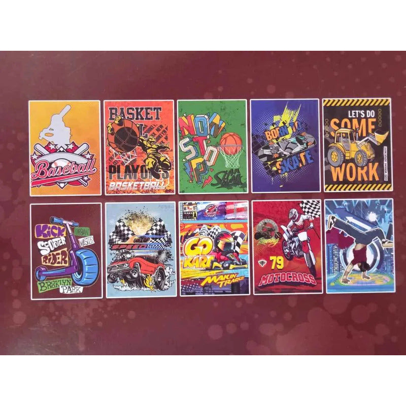 Pack X5 Cuadernos De 100 Hjs Surtidos Espiral 7mm Colegio Varon 1