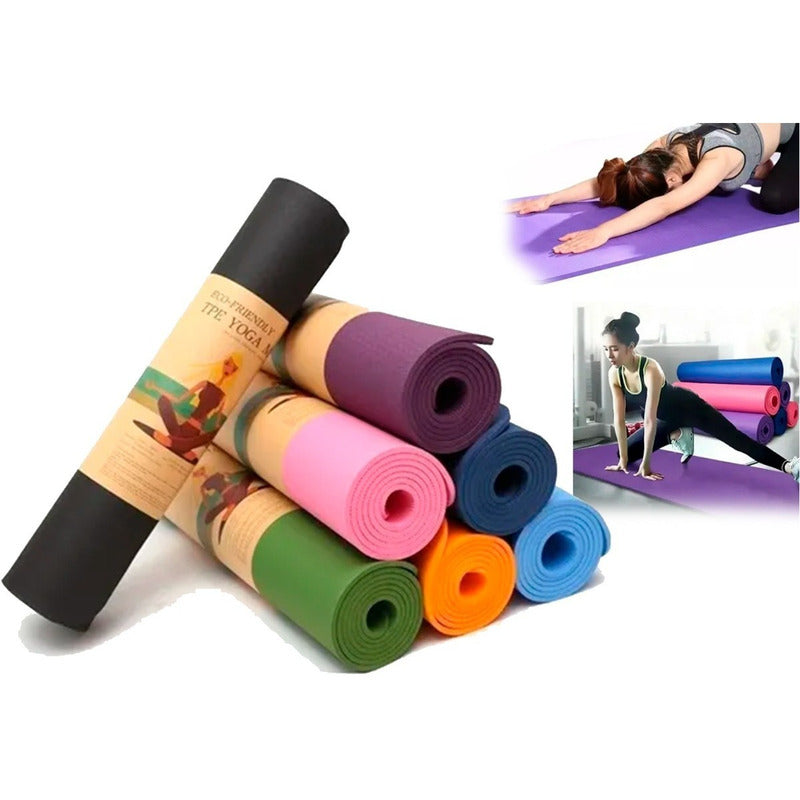 Mat De Yoga 4mm Ejercicios Yoga Fitness Deportes Gym En Casa