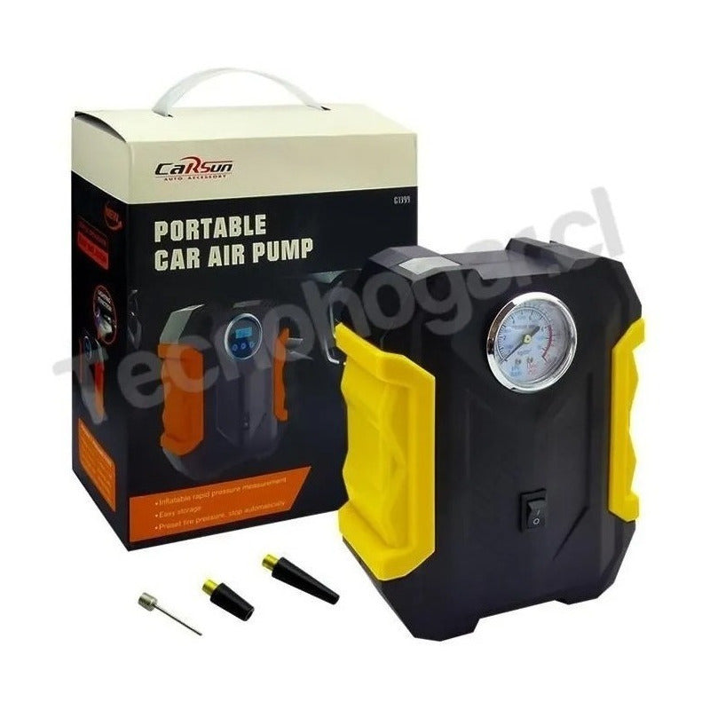 Compresor De Aire Inflador Portable De Auto 12v Con Linterna