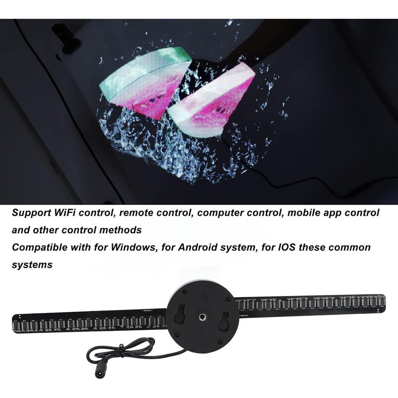 Proyector De Holograma 3d Publicidad Pantalla Ventilador Negro