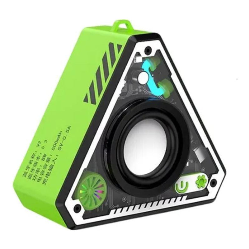 Mini Altavoz Bluetooth Parlante Inalámbrico Portátil Con Luz Negro