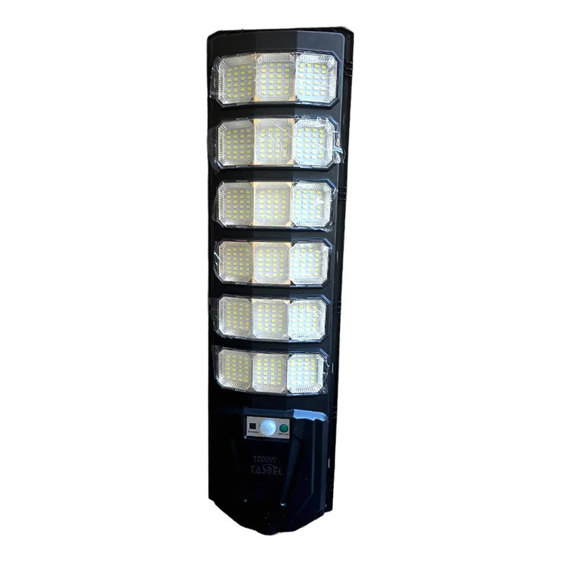 Foco Led 1200w Exterior Con Sensor Movimiento Luz Fria Negro Negro Blanco Frío