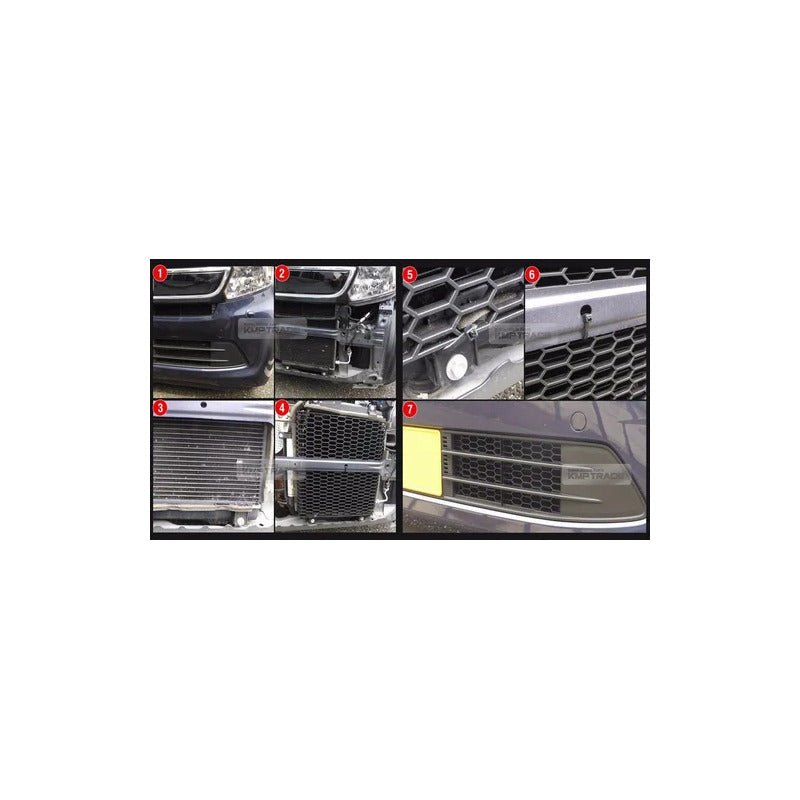 Malla De Parachoques Rejilla Tipo Audi Negro Auto/camioneta Negro Mate