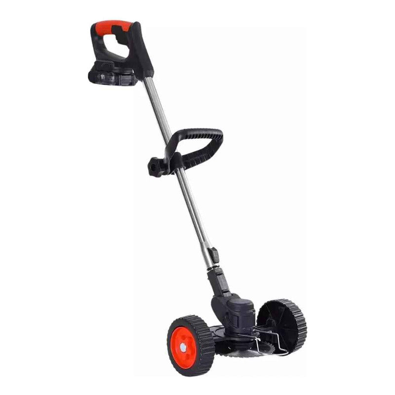 Cortadora De Pasto Con Ruedas Inalambrica Baterias Y Accesor Rojo