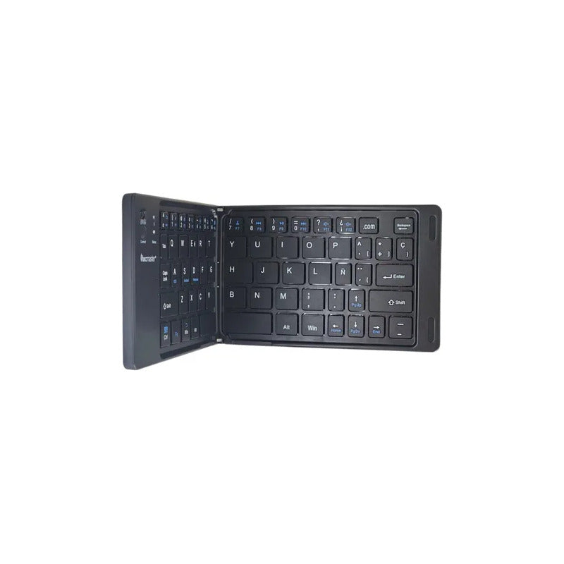 Teclado Qwerty Mini-teclado Plegable Bt Recargable Tipo-c Negro Español Latinoamérica