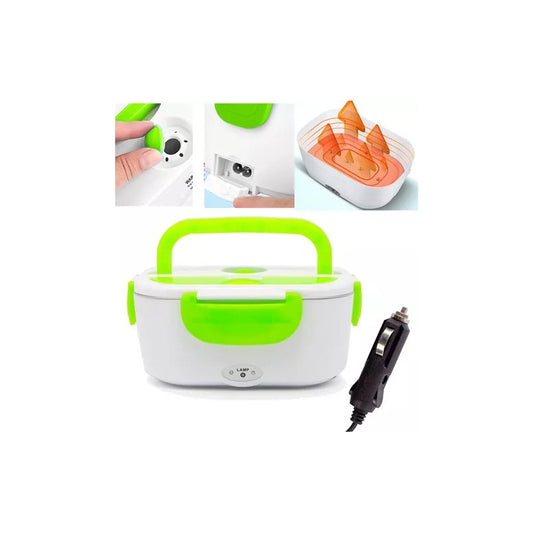 Calentador De Comida Para Auto 12v Termo  Electrico Lonchera Verde