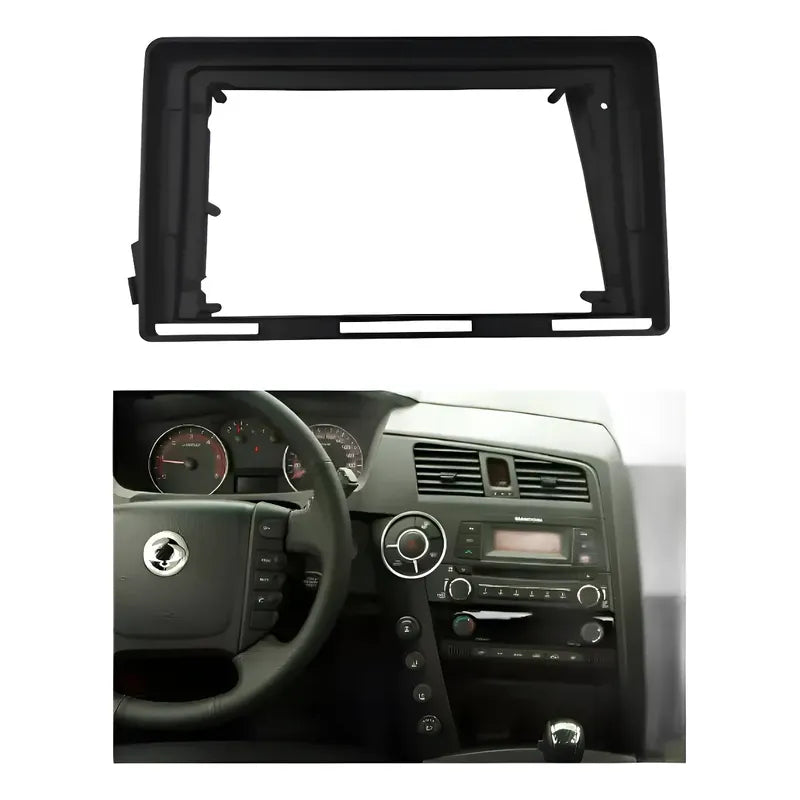 Kit Multimedia: Bisel 9 Ssangyong Actyon/kyron Negro + Radio 2 Din Mirrorlink Mp5 + Adaptador 9 A 7