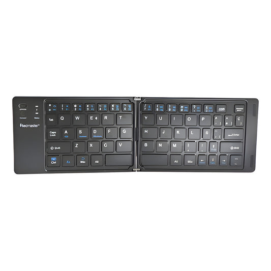 Teclado Qwerty Mini-teclado Plegable Bt Recargable Tipo-c Negro Español Latinoamérica