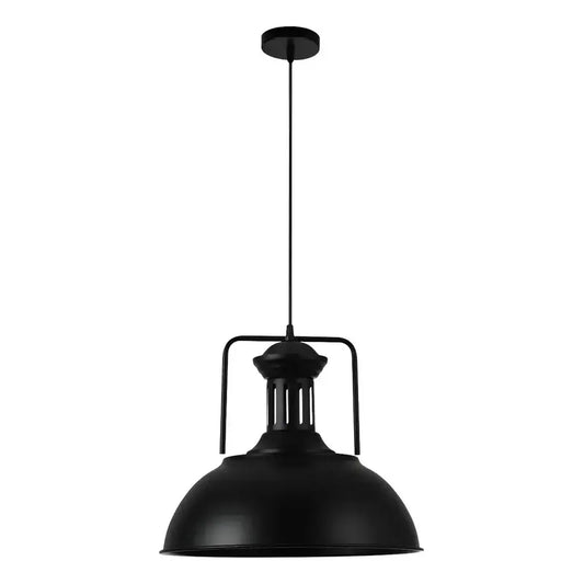 Lampara Colgante E27 Vintage Decoración + Ampolleta Led Negr