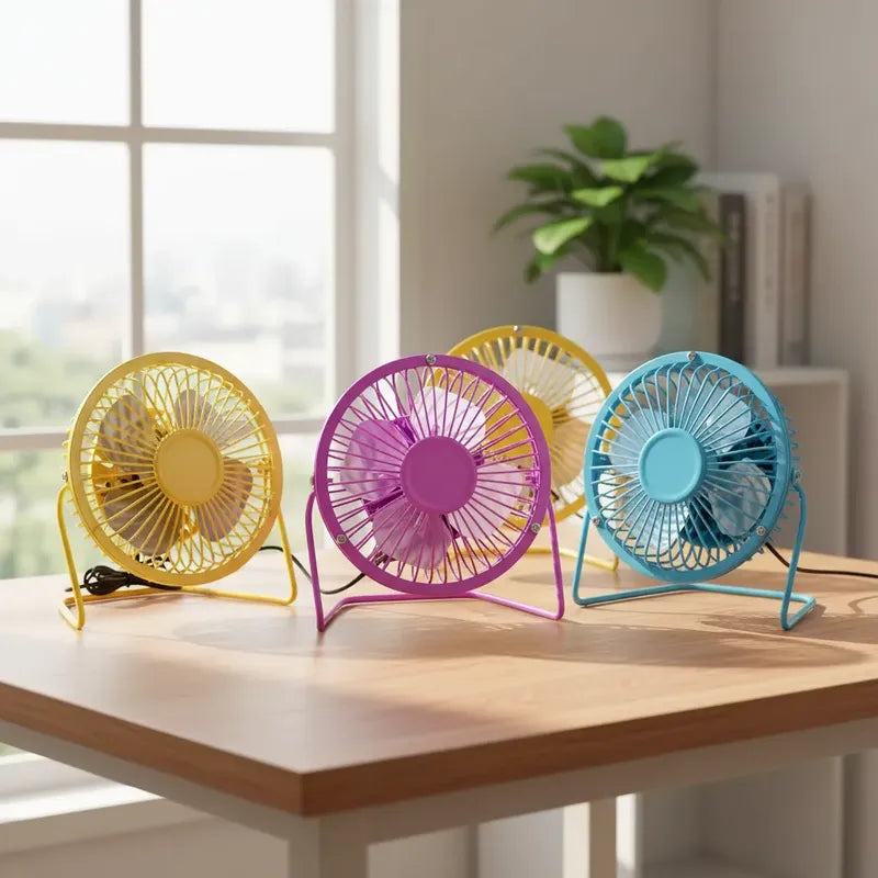 Ventilador Mini Fan Sobremesa Usb Ajustable Usb Silencioso Mujeres