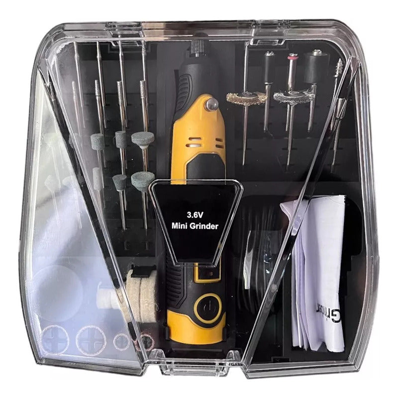Mini Dremel Inalámbrico Recargable 3.6v Maleta 35 Piezas