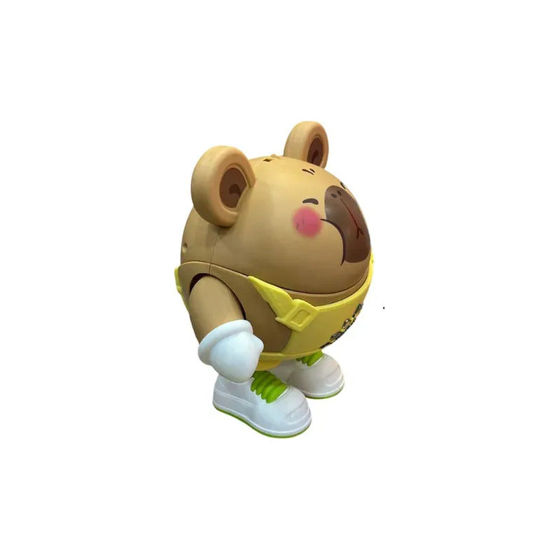 Capibara Bailarin Dacing Juguete 5d Luz Sonido Movimiento Amarillo