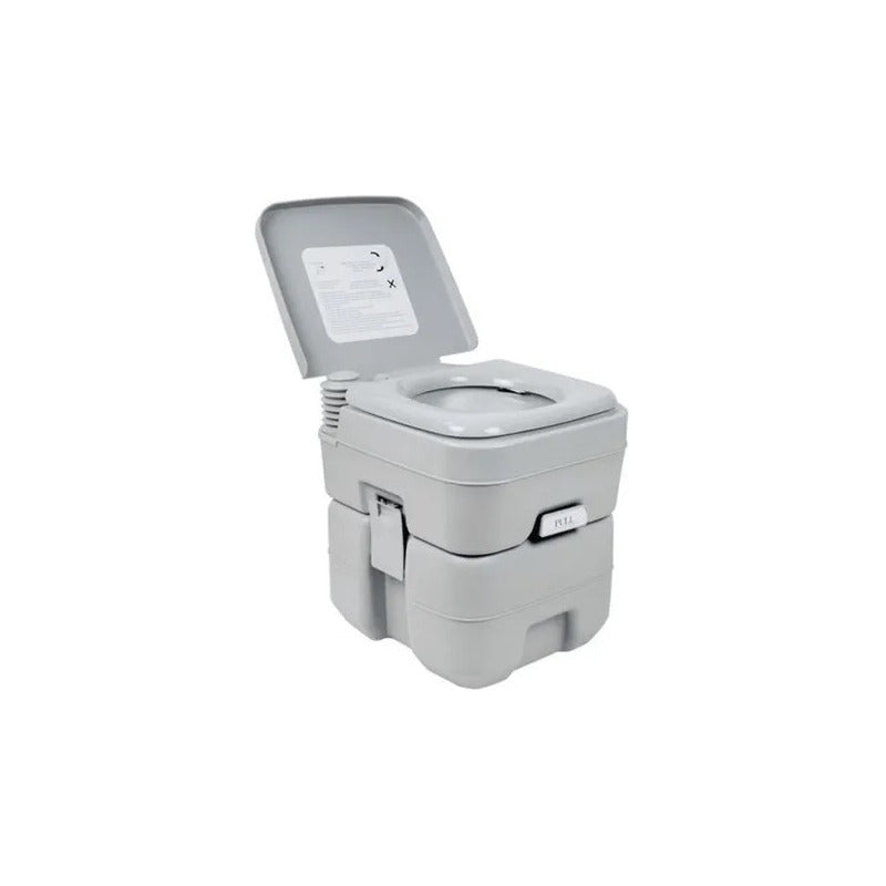 Baño Químic Portátil 20lt. Inodoro W.c. Camping Reusable Gris