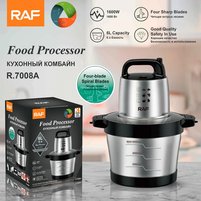 Procesador De Alimento 10 Litros Plateado 1000w Plateado