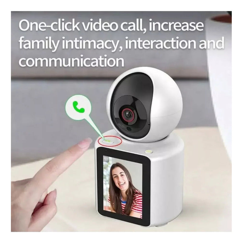 Monitor De Bebé Con Cámara Ip Wifi 2.4g 360°voz Y Video Blanco