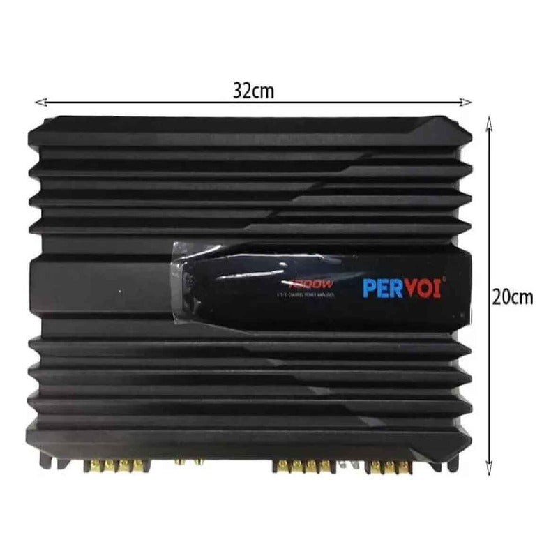 Amplificador De Audio Pervoi 1000w Sonido Para Autos Negro