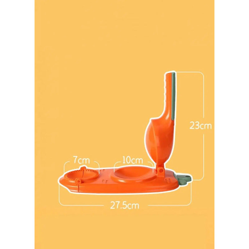 Máquina Para Hacer Dumpling Mini Empanada Prensa 2 En 1 Naranja