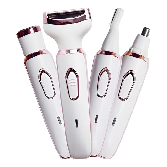 Maquina Depiladora Para Mujer 4 En 1 Recargable Nariz Cejas Blanco
