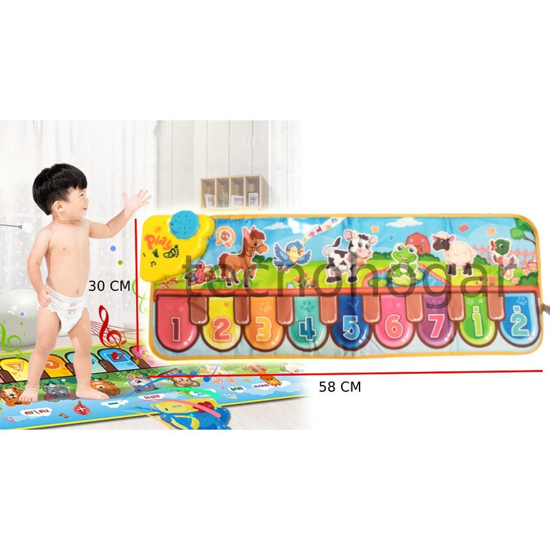 Piano Musical Para Niños Piano Music Mat Animal  Azul
