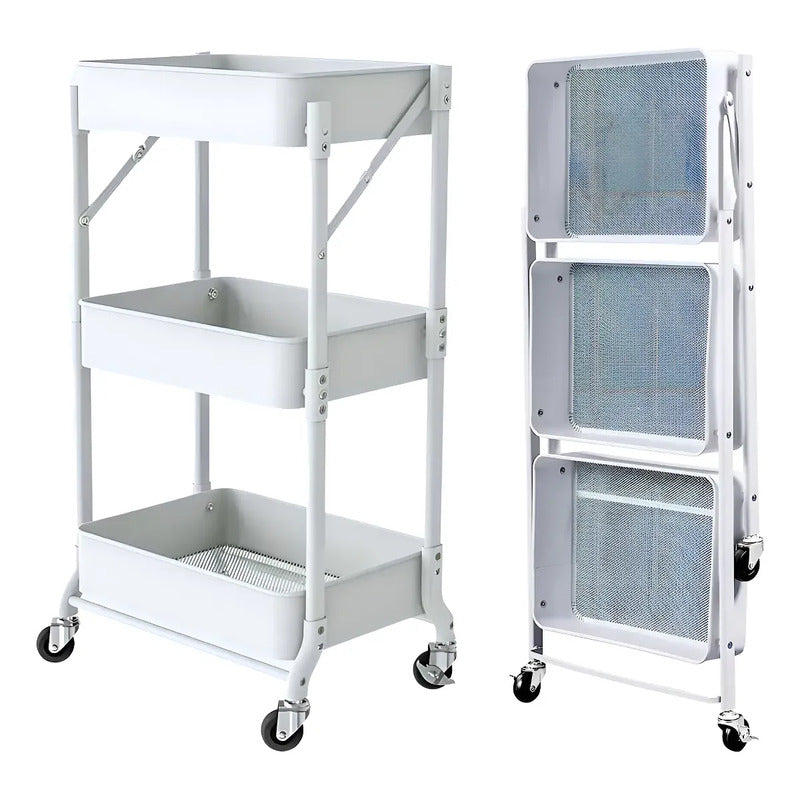 Cajones Con Ruedas Plástico Repisa Móvil Organizador Rosa