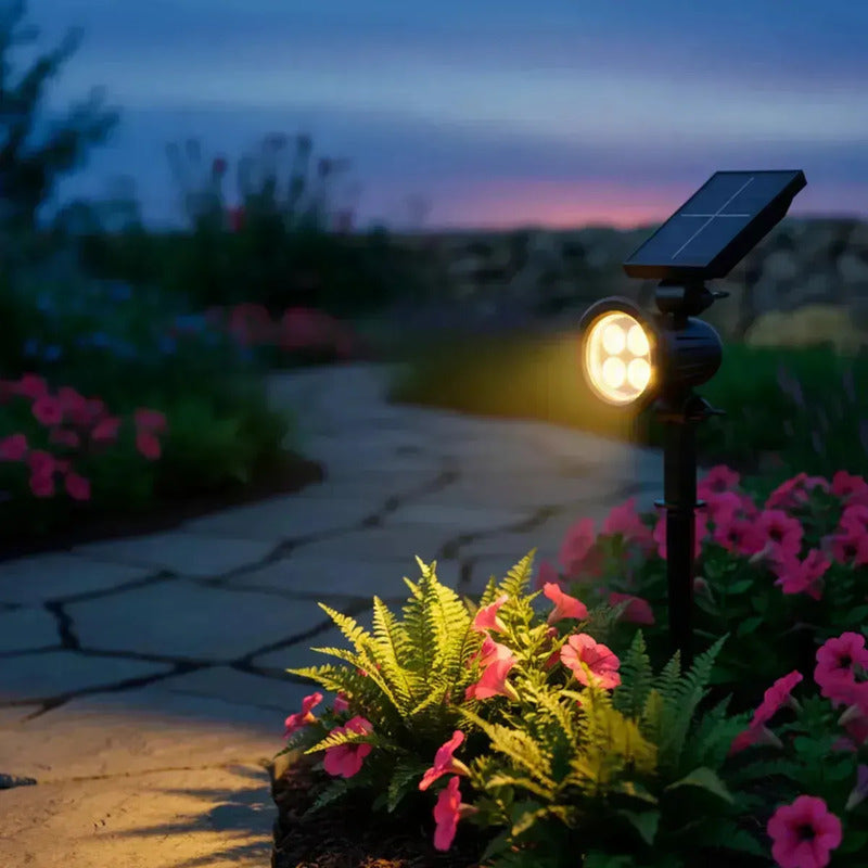 X3 Foco Solar Cesped Luz Estaca Aire Libre Jardin Foco Led Negro