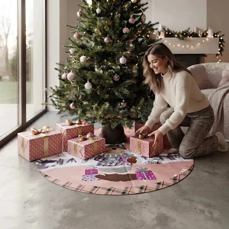 Pie De Árbol Navidad Faldon Decoración 86cm