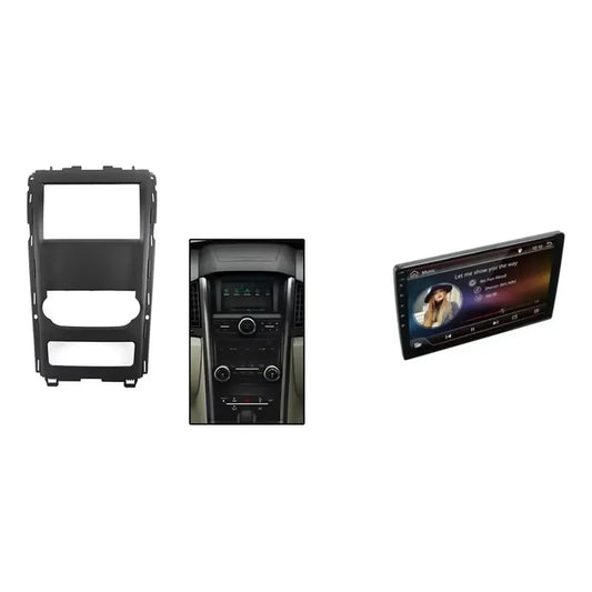 Kit Mahindra: Adaptador Bisel Radio 9pul Xuv500 2012-2023 Negro + Pantalla Táctil 9pul Gps/wifi