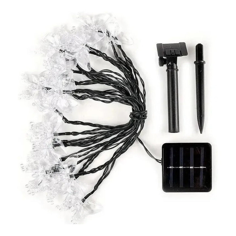 Guirnalda Solar Mariposa Led Boda 5 Mts Exterior E Interior