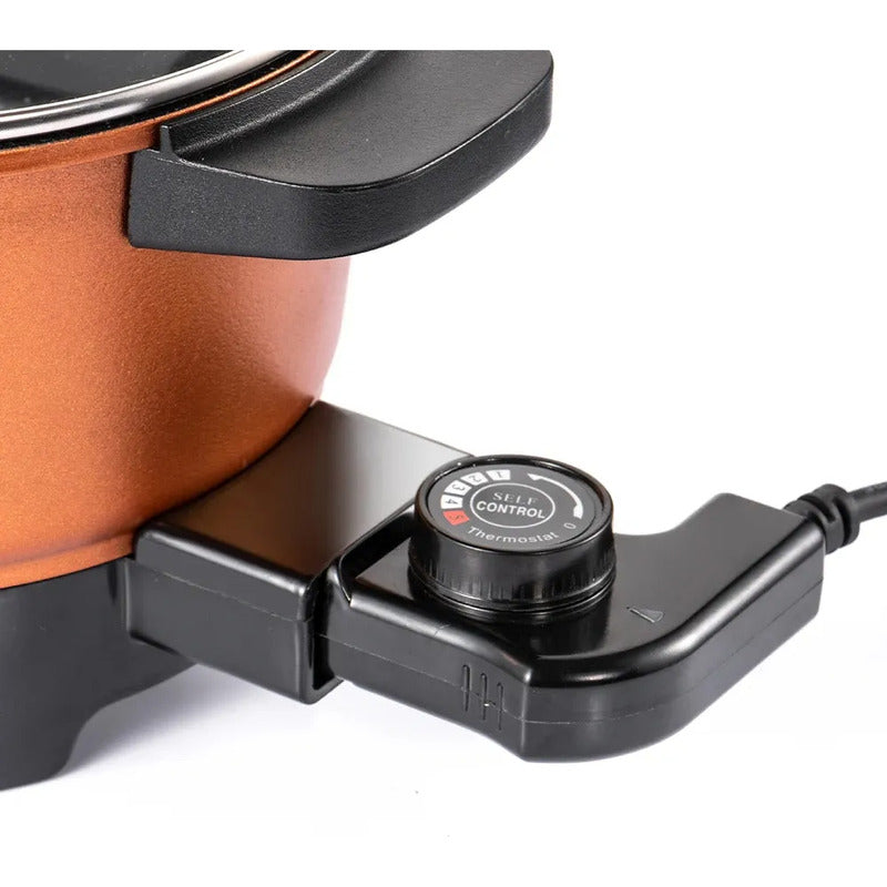 Olla Eléctrica Antiadherente Multifuncion 2.5l Naranja 50/60 Hz