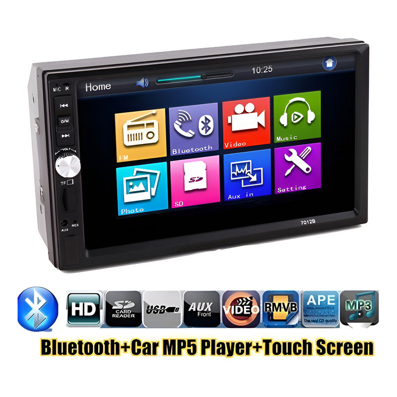 Radio Auto 2 Din Mirror Link+ Mando/7021b Mp5 7 Pulgadas Color Negro