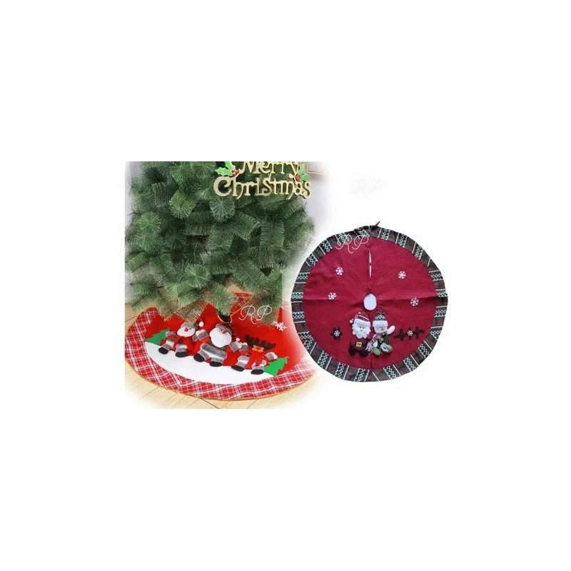Pie De Árbol Navidad Faldon Decoración 86cm