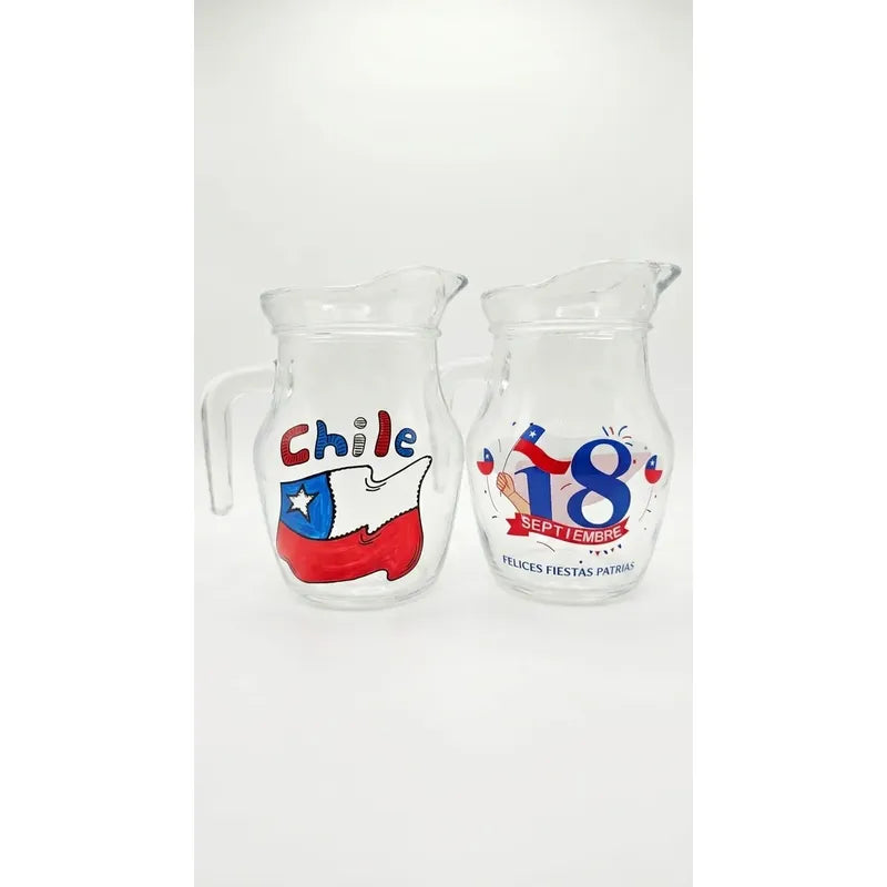 Set 6 Vasos Lorito Viva Chile 500ml Terremoto Fiesta Patrias Banderas