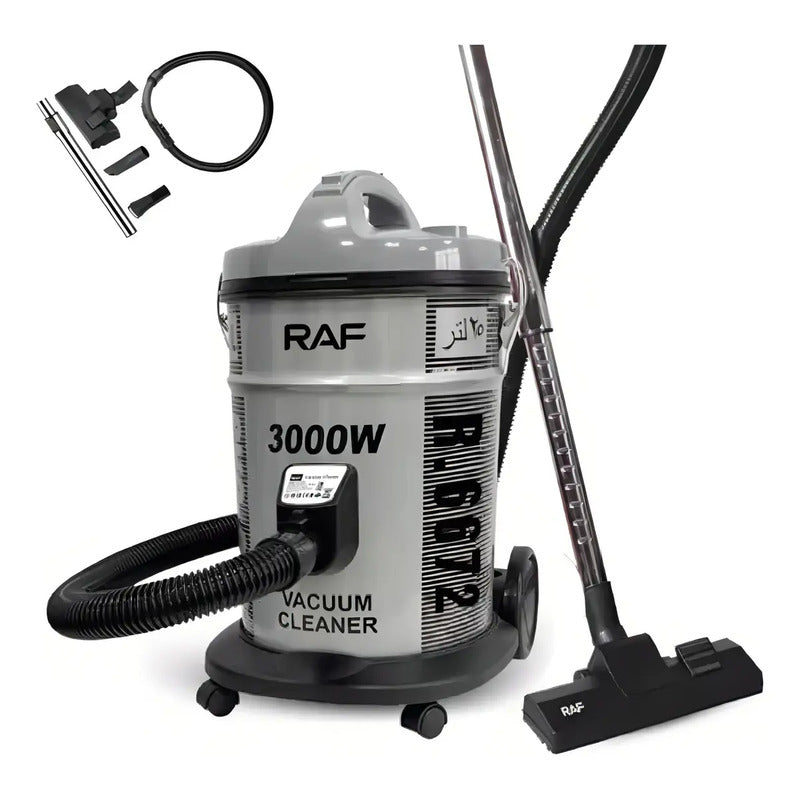 Aspiradora Profesional Potente 3000w Raf Acero Inoxidable Color Gris Oscuro