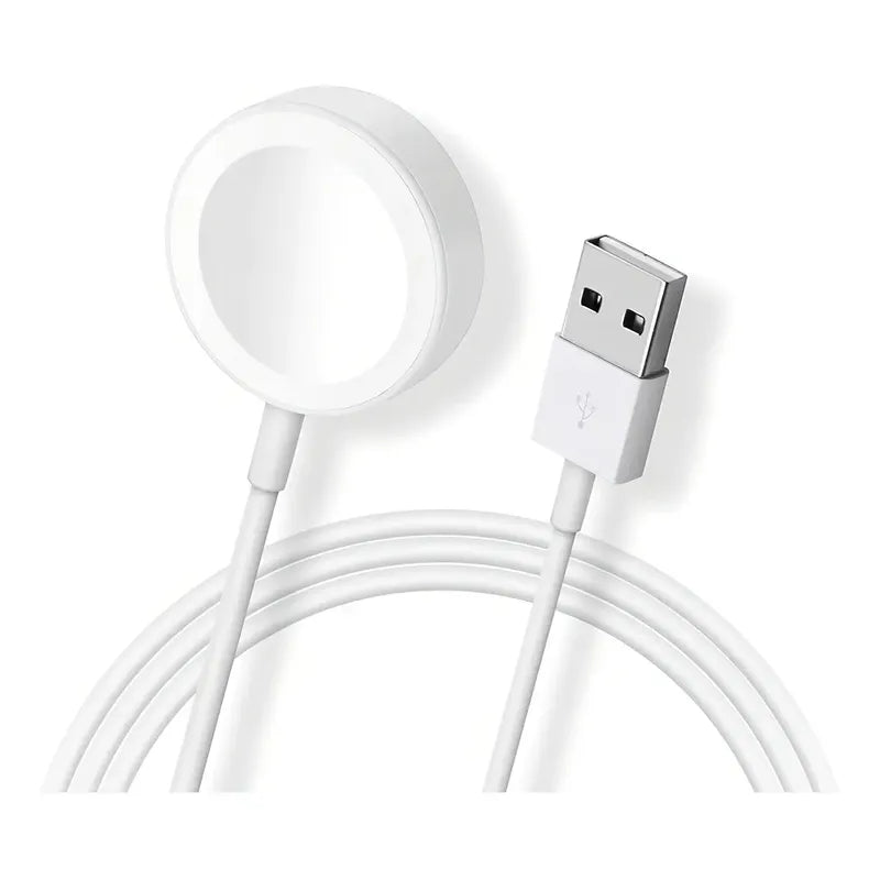 Usb Cargador Magnético Para Apple I Watch Series 3 4 5 6 Se Blanco