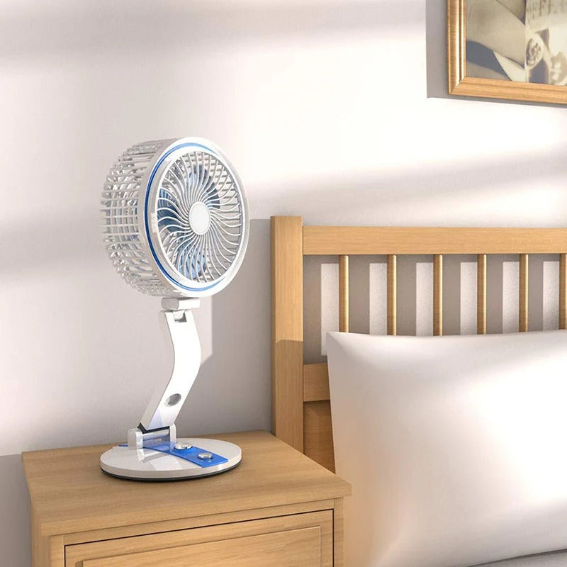 Ventilador Portatil Usb Silencioso Potente Mesa Escritorio 18 Cm Dorado Rojo Plástico 3